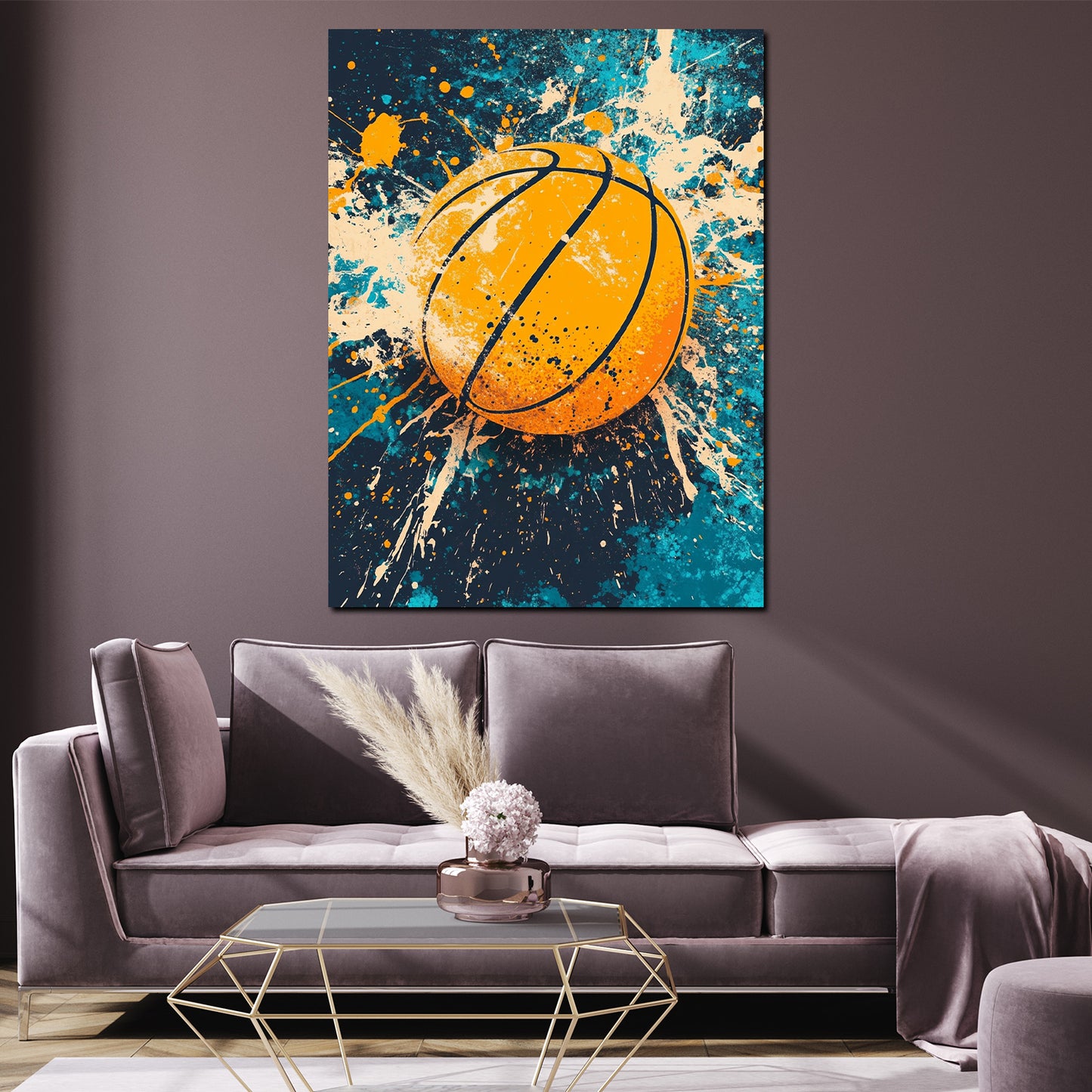 Wandbild Pop Art Basketball Energie Sport modern