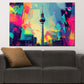 Wandbild Pop Art Berlin Fernsehturm Skyline bunt