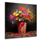 Wandbild Pop Art Blumen in Eimer Farbe Explosion modern
