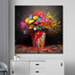 Wandbild Pop Art Blumen in Eimer Farbe Explosion modern