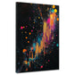 Wandbild Pop Art Börsenlinien Aktienchart farbenfroh modern