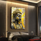 Wandbild Pop Art Buddha goldene Ruhe Spiritualität modern