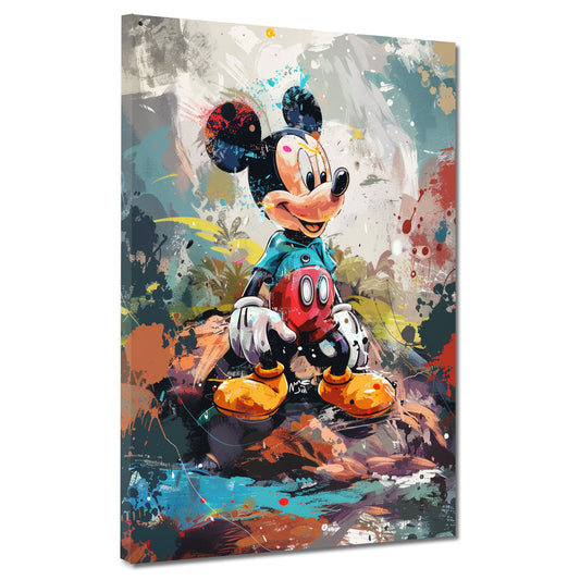 Wandbild Pop Art Comic Maus abstrakt
