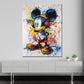 Wandbild Pop Art Comic Maus mit Kopfhörern bunt