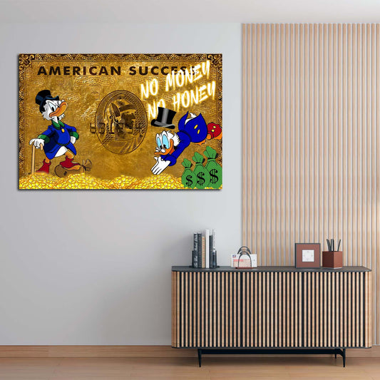 Wandbild Pop Art Dagobert Style American Success Karte