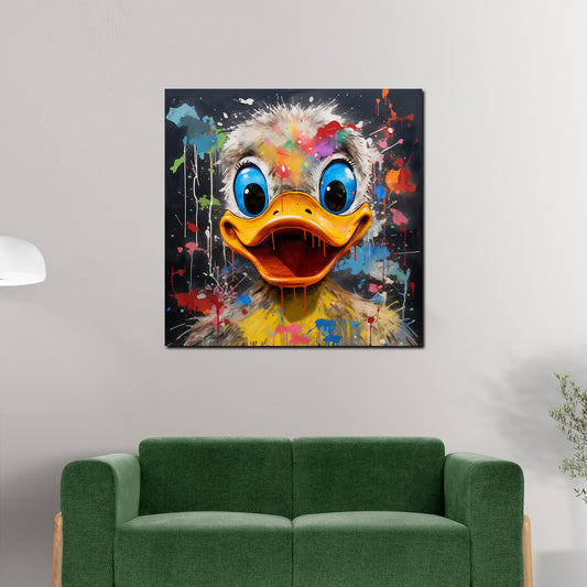 Wandbild Pop Art Duck Ente Comic