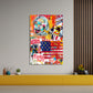 Wandbild Pop Art Einstein Captain America Superhelden