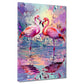 Wandbild Pop Art Flamingos Liebe Farben Wasser modern