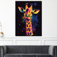 Wandbild Pop Art Giraffe bunt modern