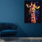 Wandbild Pop Art Giraffe bunt modern