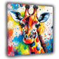 Wandbild Pop Art Giraffe kunterbunt modern