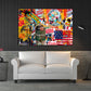 Wandbild Pop Art Graffiti Comic Helden USA Style