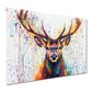 Wandbild Pop Art Hirsch farbenprächtig zeitgemäß