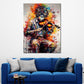 Wandbild Pop Art Junge mit Violine Musik Splash