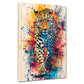 Wandbild Pop Art Leopard kraftvoll bunt modern