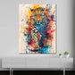 Wandbild Pop Art Leopard kraftvoll bunt modern