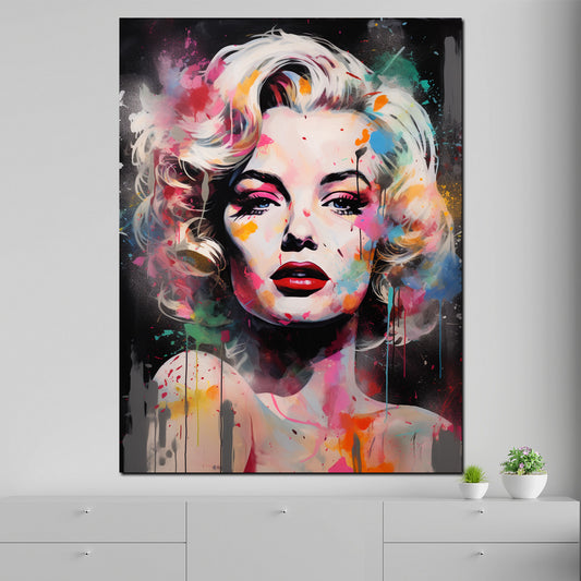 Wandbild Pop Art Marilyn Dark Style