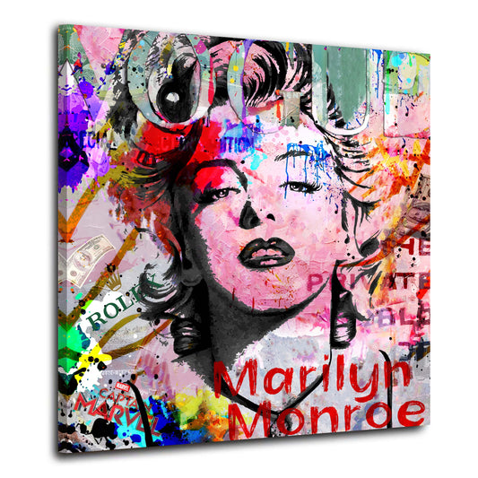 Wandbild Pop Art Marilyn Luxus Porträt bunt Street Art modern