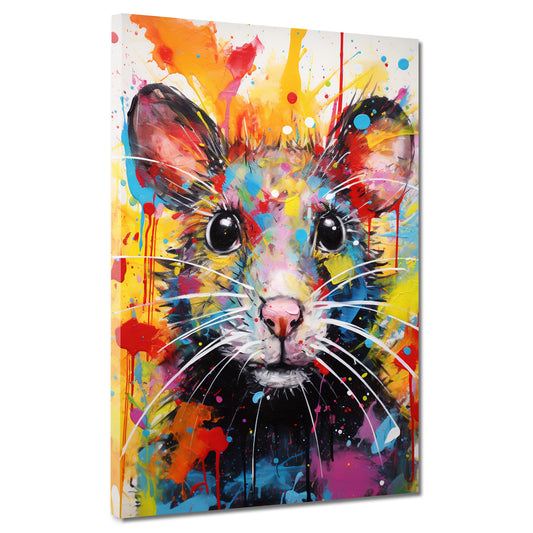 Wandbild Pop Art Maus Gesicht Colour Style