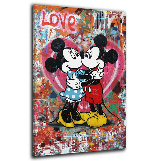Wandbild Pop Art Maus Paar Liebe Street Art modern