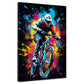 Wandbild Pop Art Mountainbike Crossbike Rennen