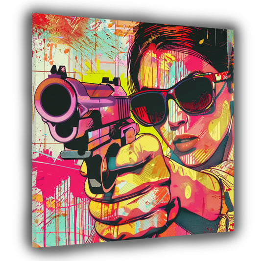 Wandbild Pop Art One Shot Retro Girl