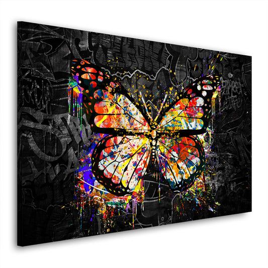 Wandbild Pop Art Schmetterling Black Style