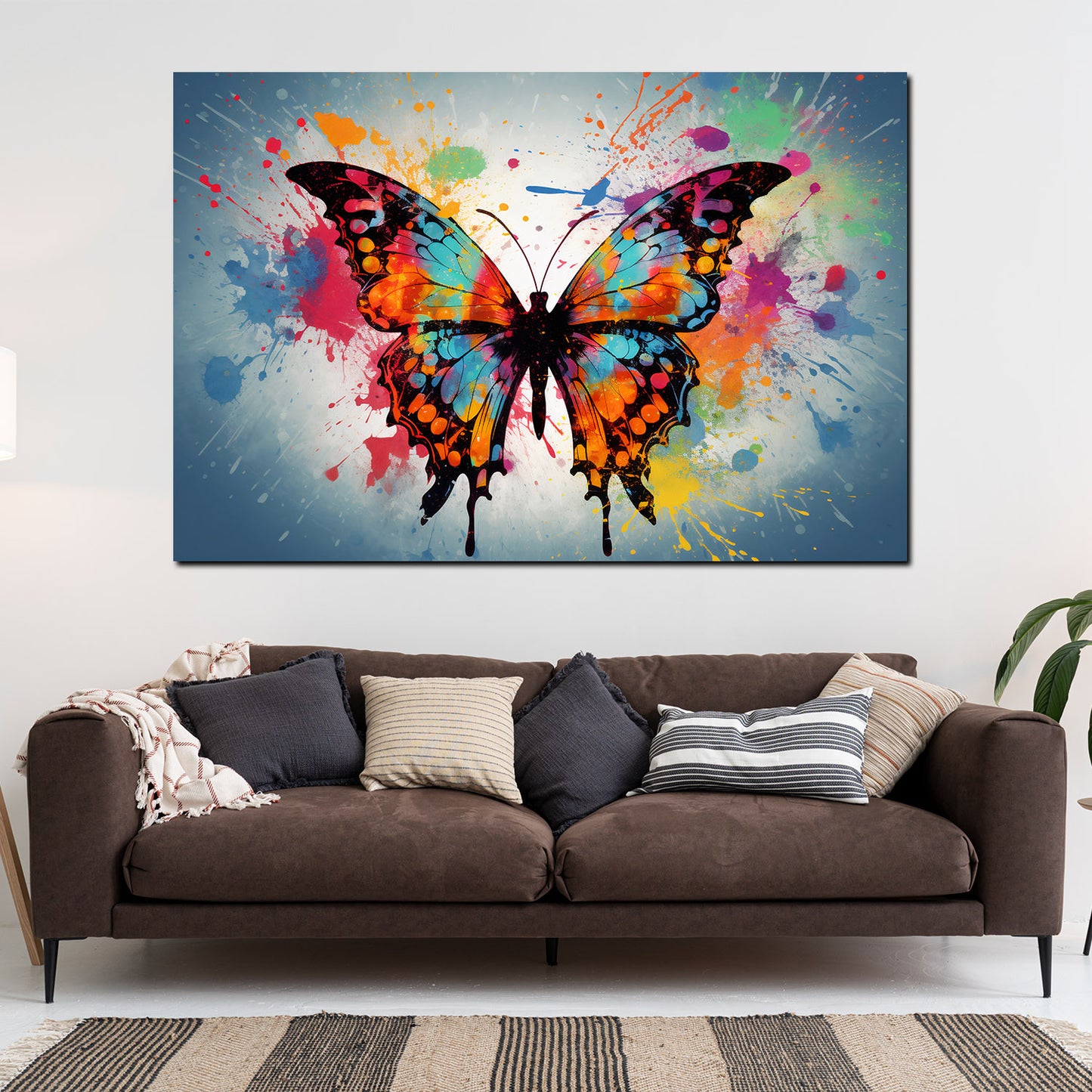 Wandbild Pop Art Schmetterling Colour Splash