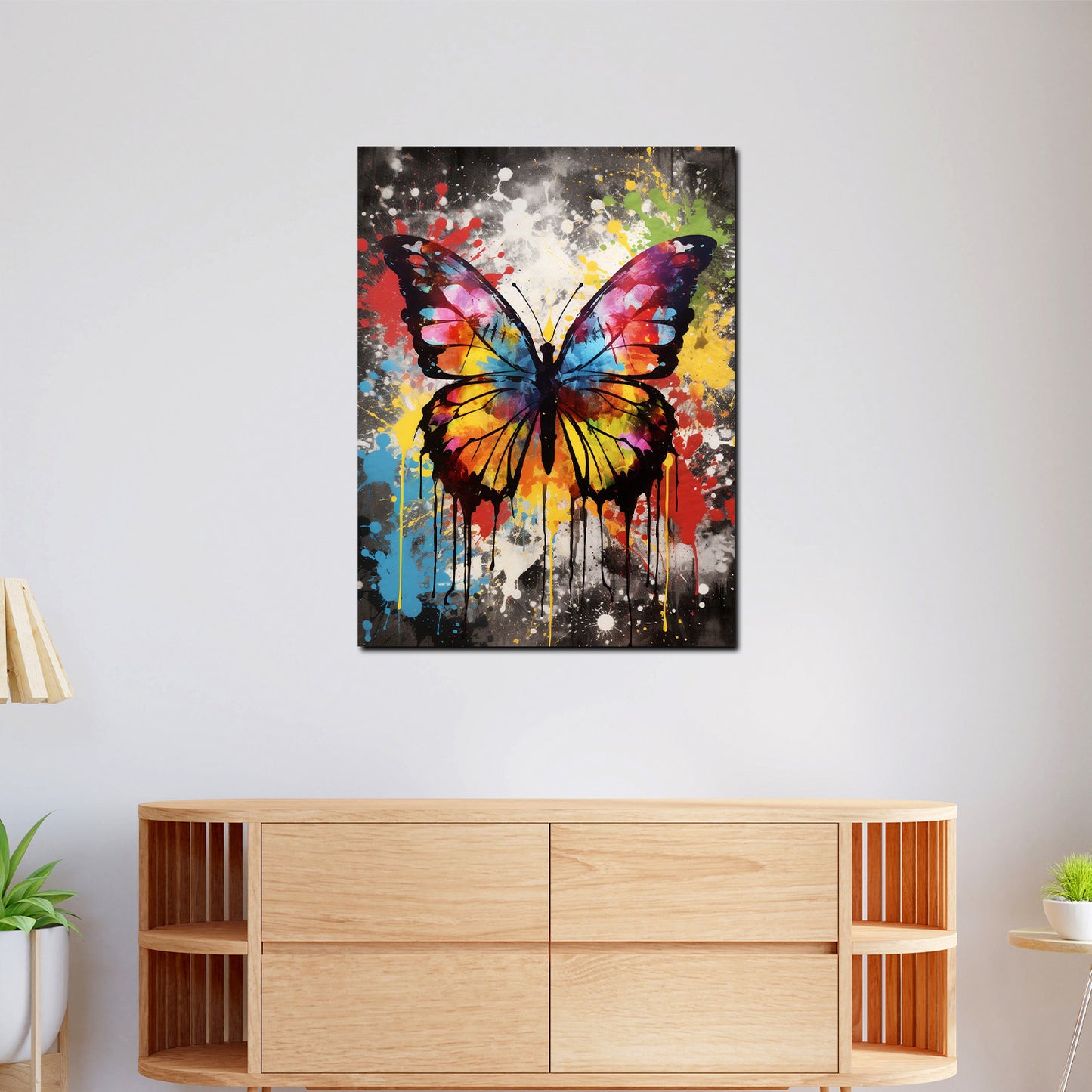 Wandbild Pop Art Schmetterling Splash