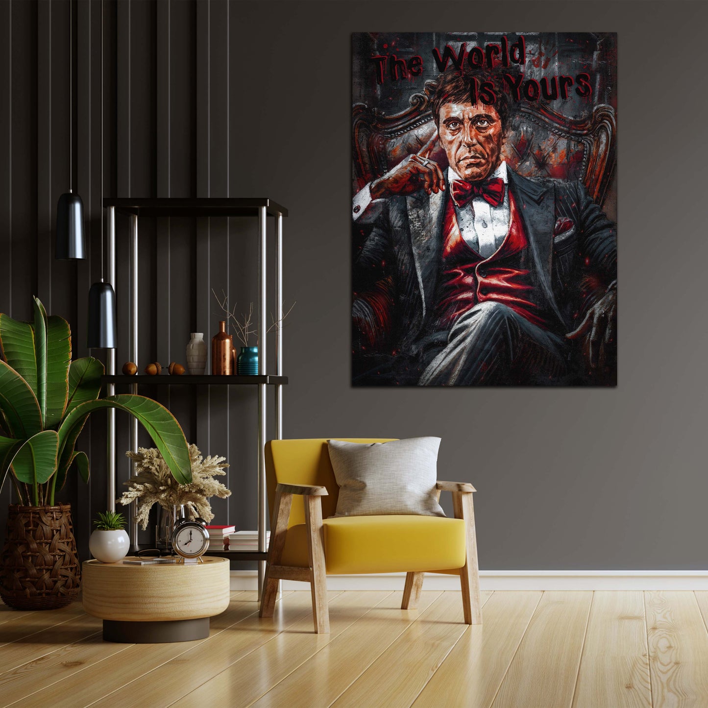 Wandbild Pop Art Tony Macht Reichtum Eleganz The World Is Yours