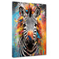 Wandbild Pop Art Zebra Colour Style