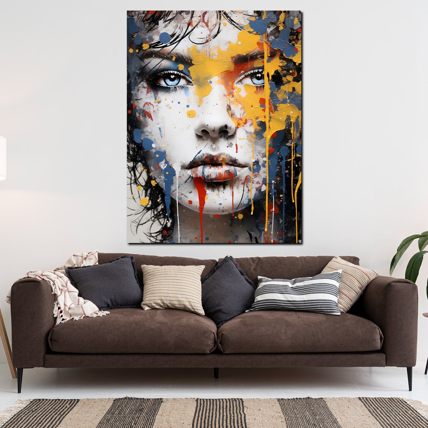 Wandbild Pop Art abstrakt Splash Girl Colour Style