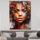 Wandbild Pop Art afrikanische Frau Colour Splash