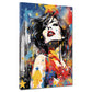 Wandbild Pop Art coole Frau USA Splash