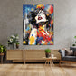 Wandbild Pop Art coole Frau USA Splash