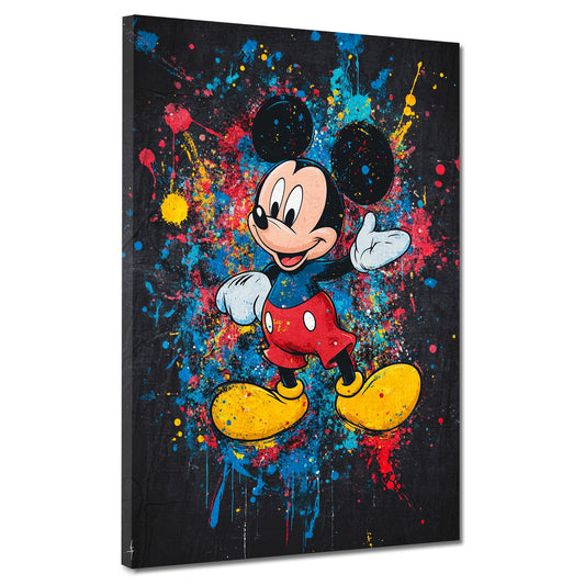 Wandbild Pop Art fröhliche Maus bunt verspielt
