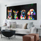 Wandbild Pop Art kleine Hunde Black Style