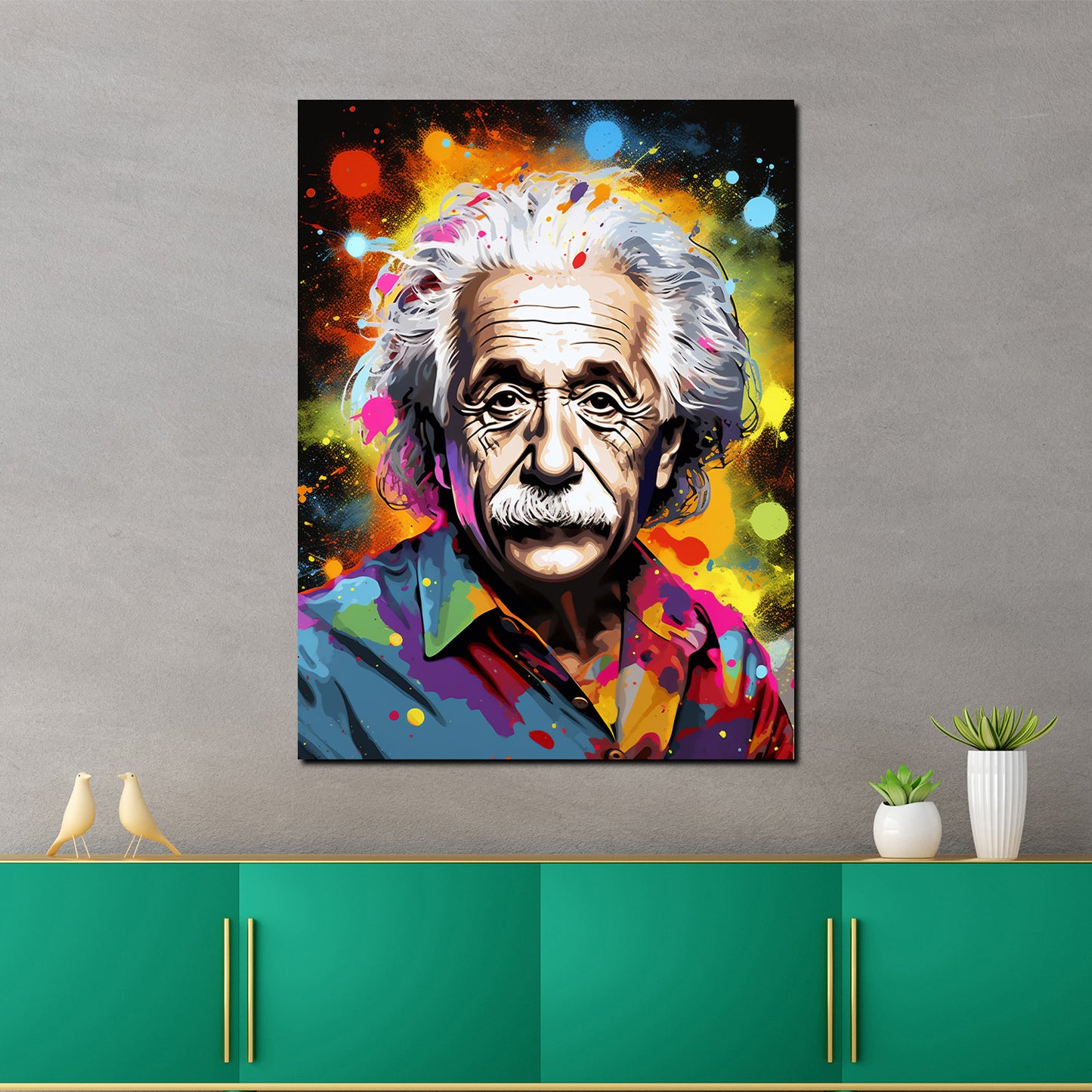 Wandbild Popstar der Astrophysik Colour Style