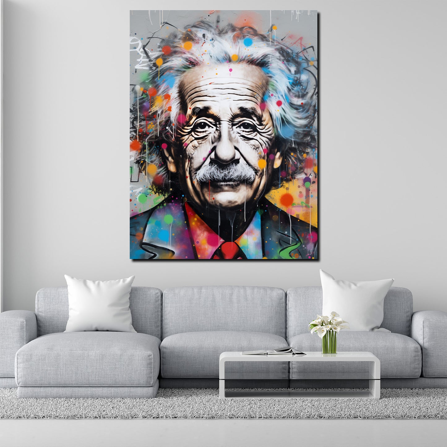 Wandbild Popstar der Astrophysik Pop Art