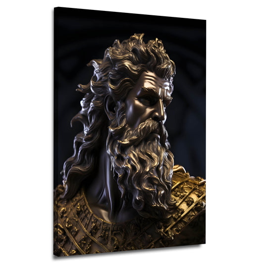 Wandbild Poseidon Gold Style