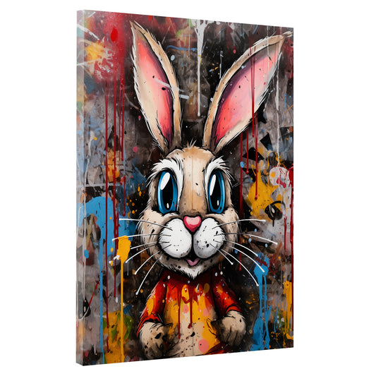 Hase Pop Art Style Comic Wandbild