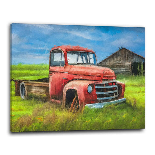 Wandbild Retro Pickup Truck