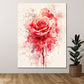 Wandbild rote Rose abstrakt Aquarell Kunst