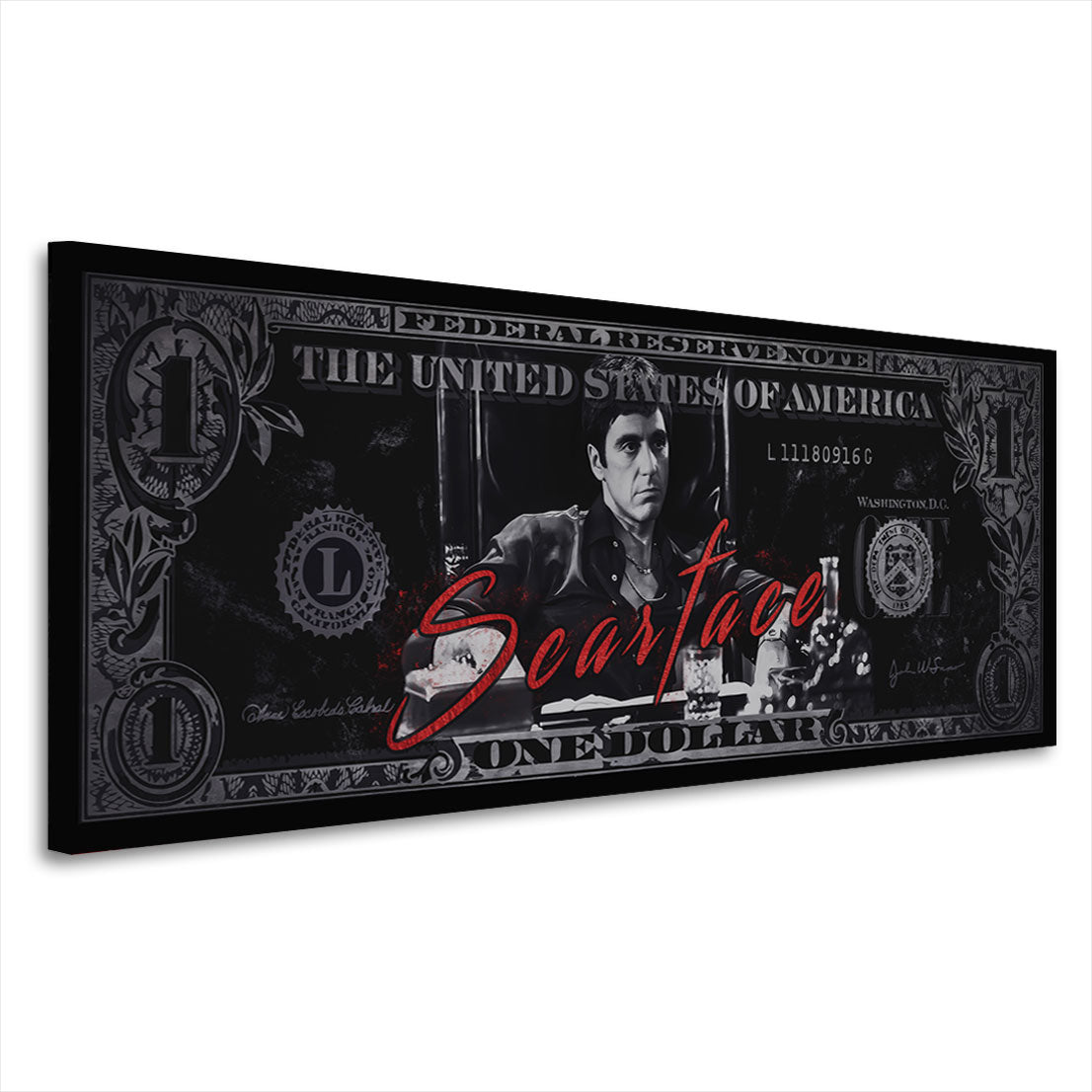 Wandbild Scarface Dollar-Motiv Geld und Erfolg