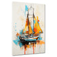 Wandbild Segelschiff Painting Style