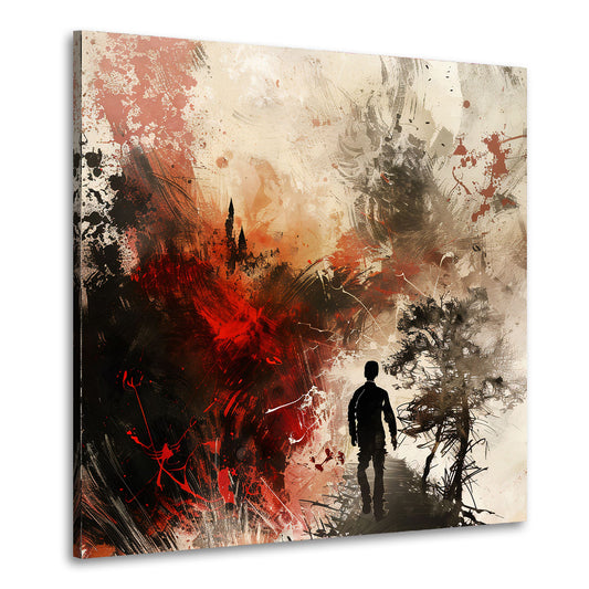 Wandbild Silhouette Mann Fantasy