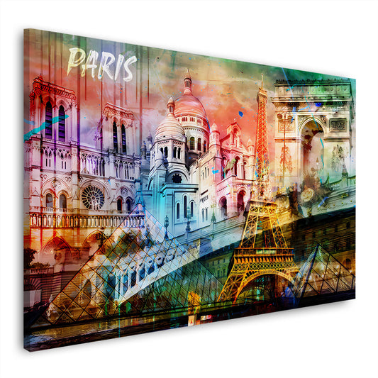 Paris Highlights Eiffelturm Wahrzeichen Wandbild