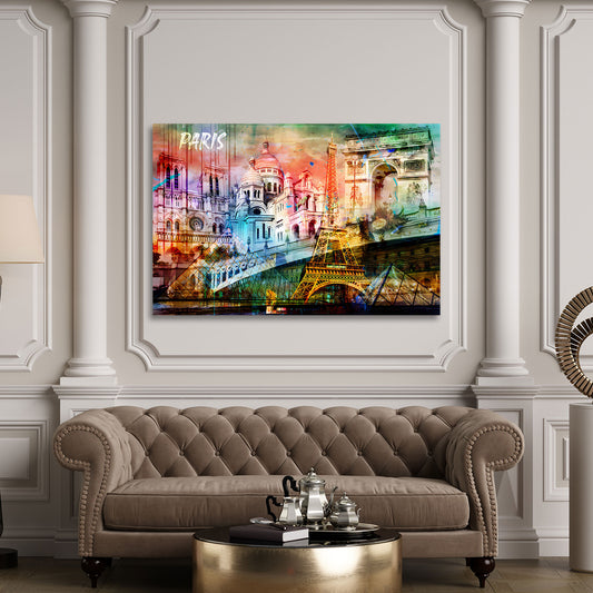Paris Highlights Eiffelturm Wahrzeichen Wandbild