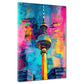Wandbild Städte Pop Art Berlin Fernsehturm bunt