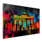 Wandbild Städte Pop Art Brandenburger Tor Berlin bunt leuchtend